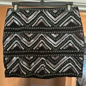 Express Sequin Mini Skirt